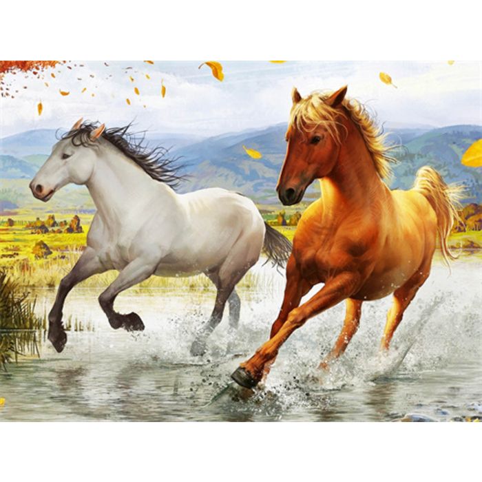 Diamond Painting Pferde im Galopp 40x30 cm, Bild 1 von 2