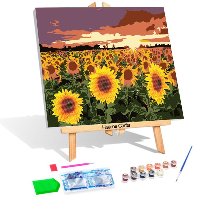 Diamond Painting m.Ölfarben Sonnenblumen 40x50 cm