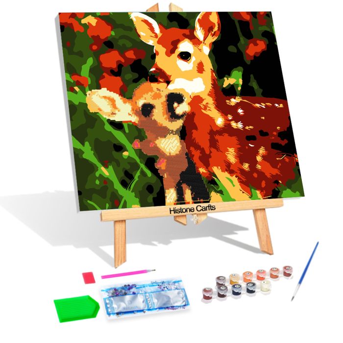 Diamond Painting m.Ölfarben Rehe 40x50 cm