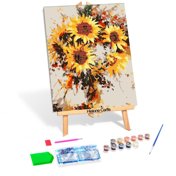 Diamond Painting m.Ölfarben Sonnenblumenstrauß 40x50 cm 6038-50111 4016490909064  