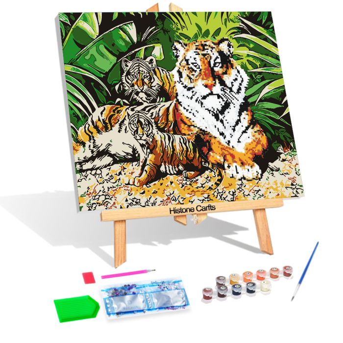 Diamond Painting m.Ölfarben Tiger 40x50 cm 6038-50141 4016490909095  