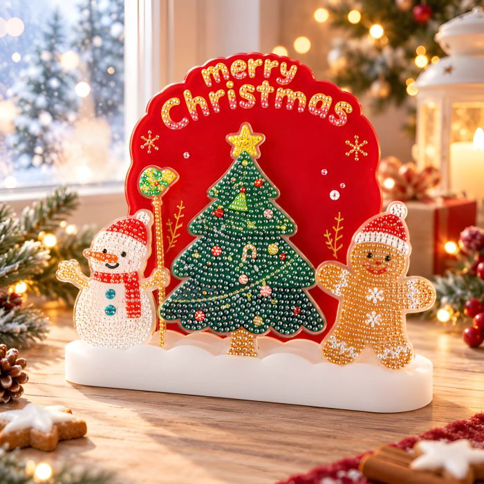 Diamond Painting Aufsteller Merry Christmas 16,5 x 15,5 x 9,5 cm, 1 Stück., Bild 5 von 6
