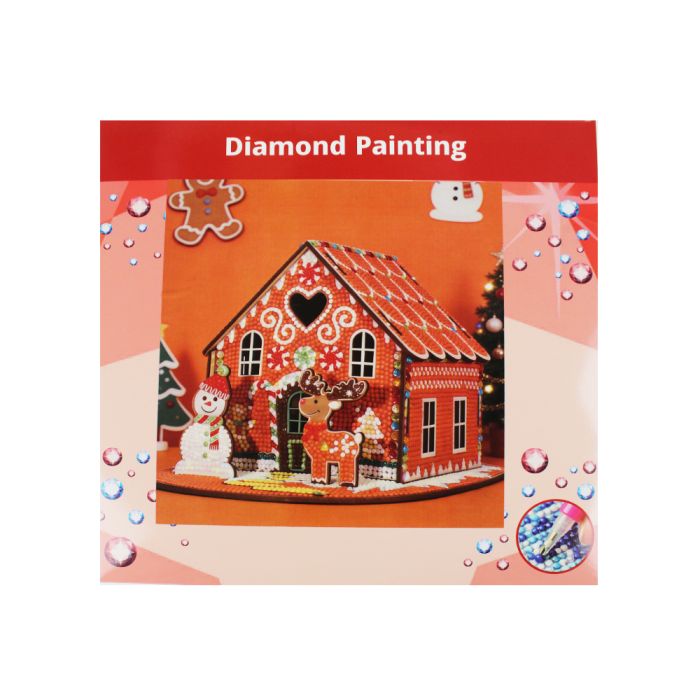 Diamond Painting Aufsteller Weihnachtshaus rot 14,5 x 23 x 19 cm, 1 Stück., Bild 6 von 6