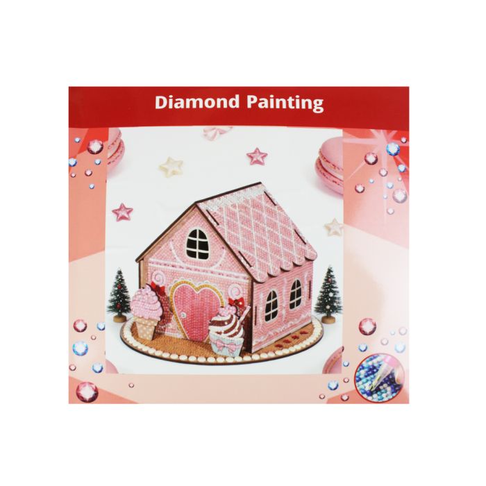 Diamond Painting Aufsteller Haus rosa 14,5 x 23 x 21 cm, 1 Stück., Bild 6 von 6