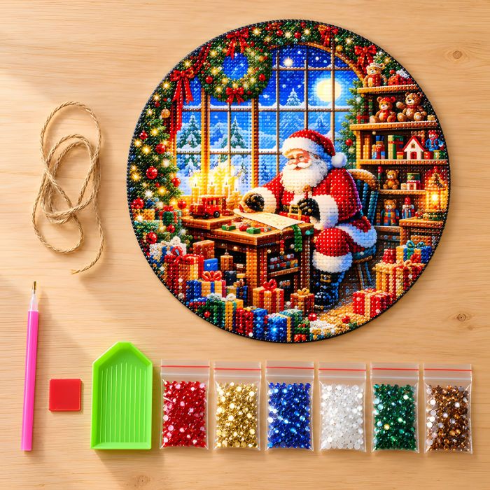 Diamond Painting Aufhänger Weihnachtsmann 24,5 cm, 1 Stück., Bild 4 von 6