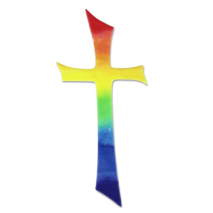 Wachsmotive Kreuz regenbogenfb. aquarell 160x70 mm 6999-14511 4016490007623  