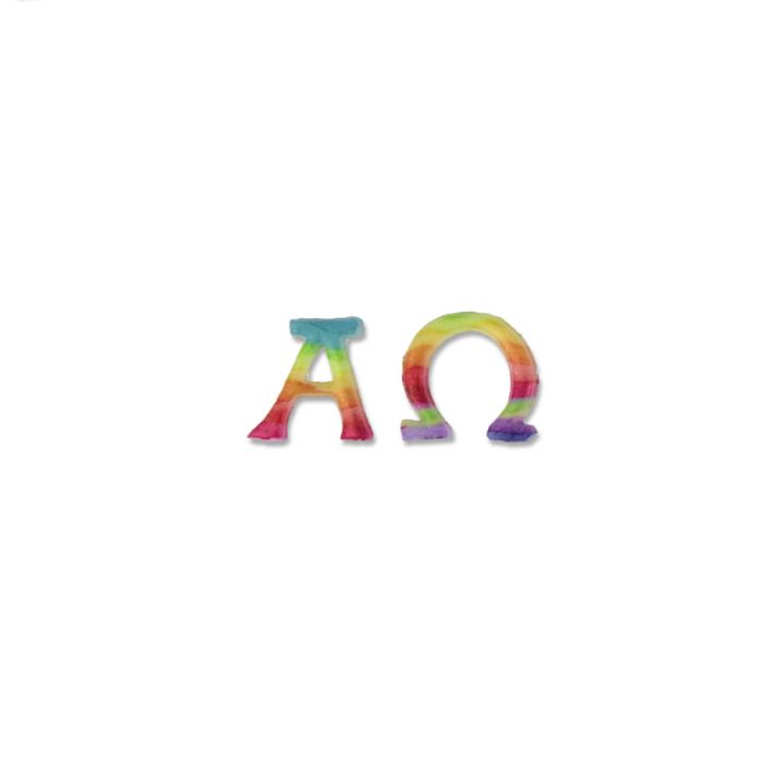 Wachsmotive Alpha + Omega regenbogenfb. 40x20 mm 6999-24511 4016490008002  