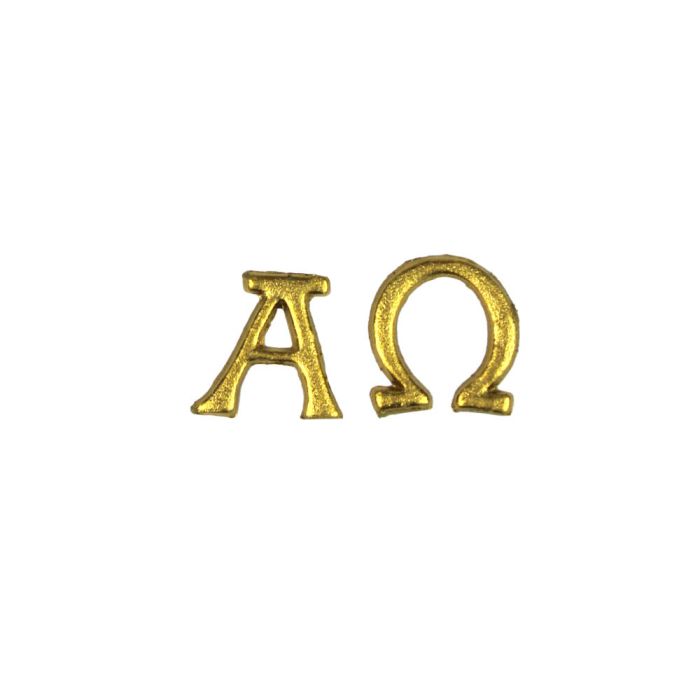 Wachsmotive Alpha + Omega goldfb. 40x20 mm 6999-24931 4016490008040  