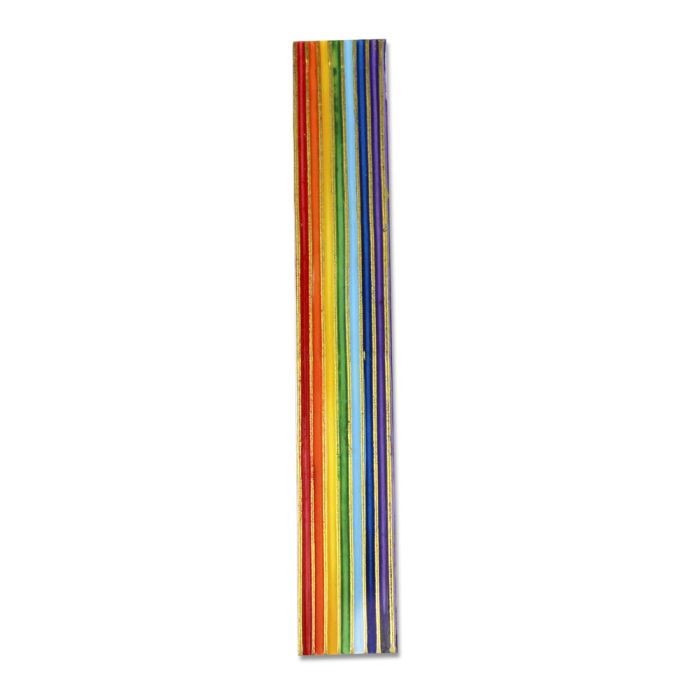 Wachsmotive Streifen regenbogenfb. 200x30 mm Streifen