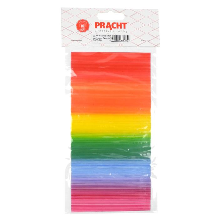 ZERA Wachsplatten gestreift quer Regenbogenfb. 200x100x0,5 mm 7007-285 4016490675310  