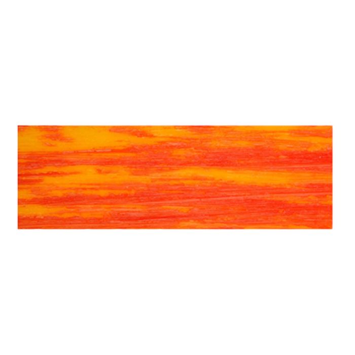ZERA Wachsplatten handbemalt gestreift orange 200x100x0,5 mm 1 Stück, Bild 2 von 2