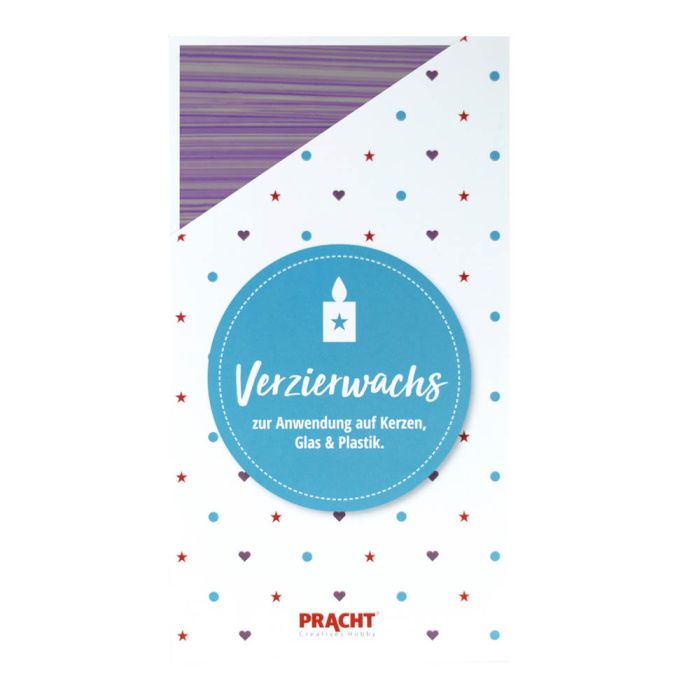 ZERA Wachsplatten multicolor handbemalt gestreift violett t 200x100x0,5 mm 7007-375 4016490819578  