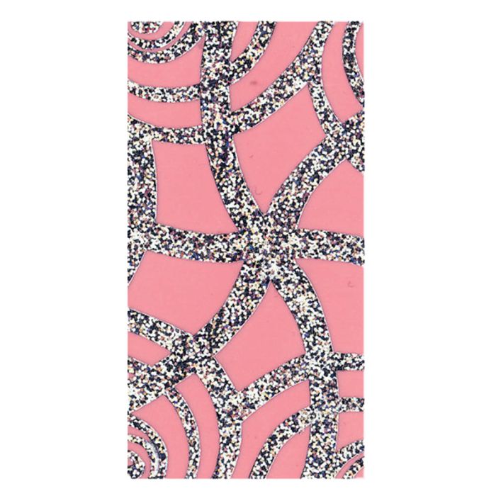ZERA Wachsplatten rose flitter silber 200x100x0,5 mm 1 Stück, Bild 2 von 2