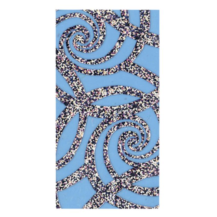 ZERA Wachsplatten hellblau flitter silber 200x100x0,5 mm 1 Stück, Bild 2 von 2