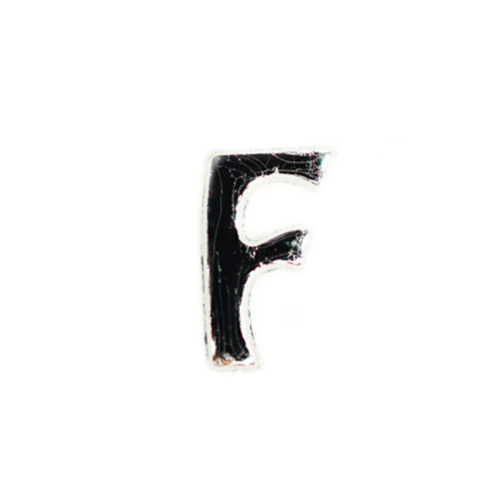 Wachsbuchstaben F silberfarben, 8 mm 3 Stück