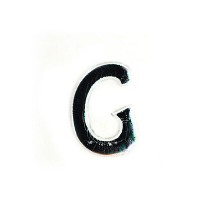 Wachsbuchstaben G silberfarben, 8 mm 3 Stück