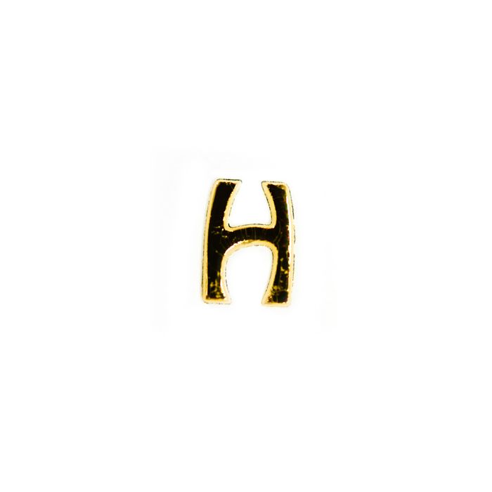 Wachsbuchstaben H goldfarben, 8 mm 3 Stück