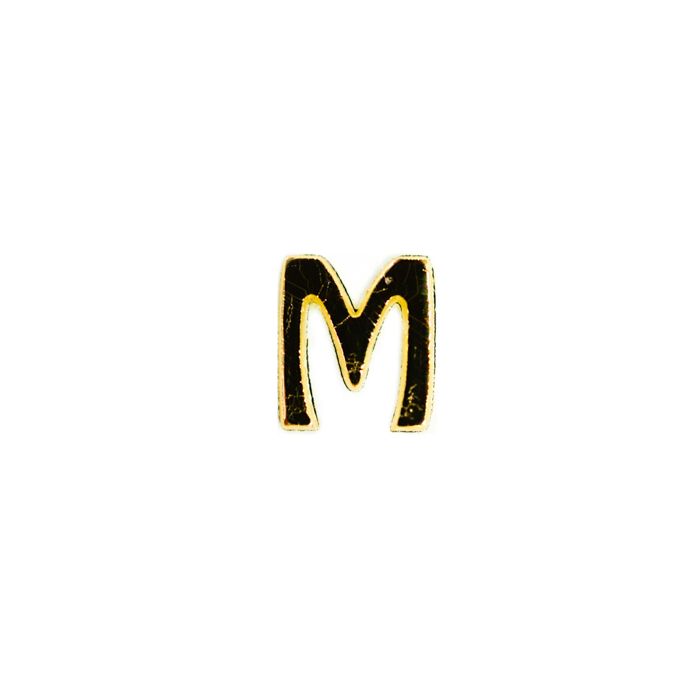 Wachsbuchstaben M goldfarben, 8 mm 3 Stück