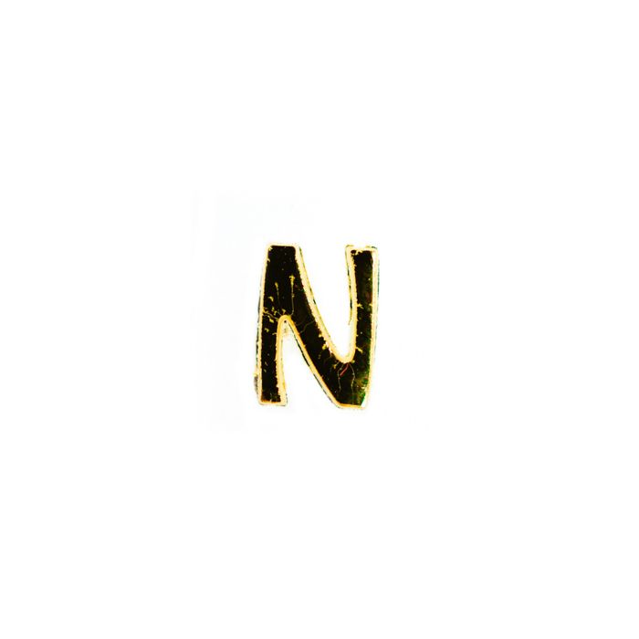 Wachsbuchstaben N goldfarben, 8 mm 3 Stück
