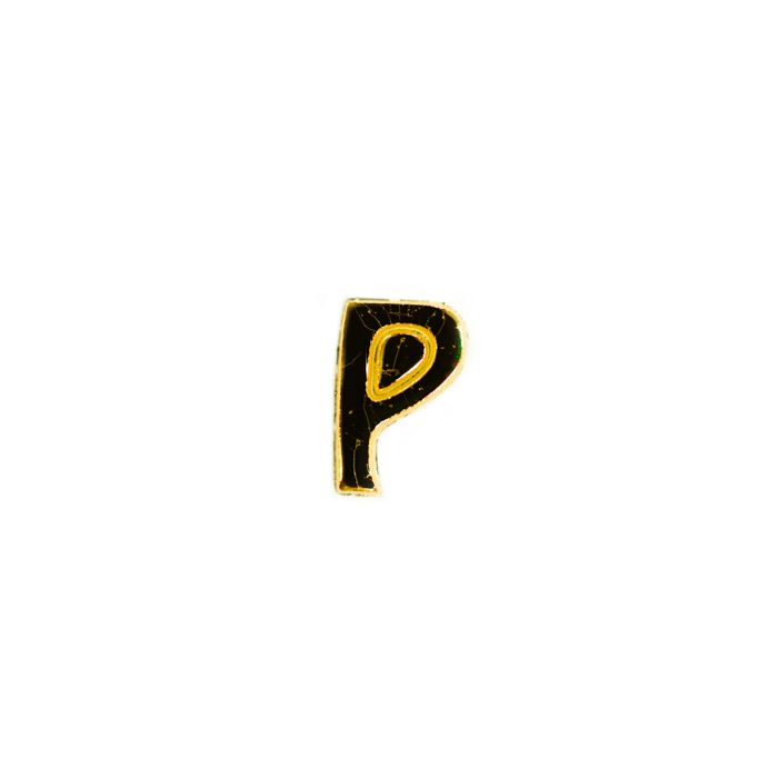 Wachsbuchstaben P goldfarben, 8 mm 3 Stück