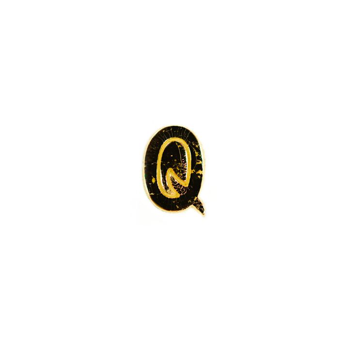 Wachsbuchstaben Q goldfarben, 8 mm 3 Stück