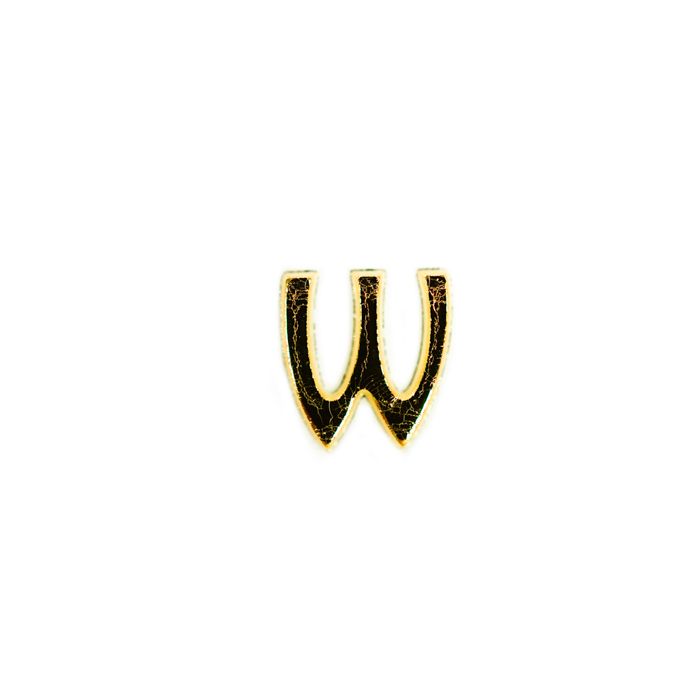 Wachsbuchstaben W goldfarben, 8 mm 3 Stück