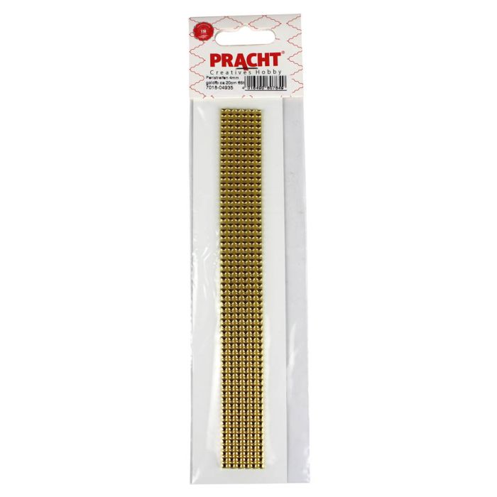 Perlstreifen goldfarben, 4 mm 20 cm 6 Stück, Bild 1 von 2