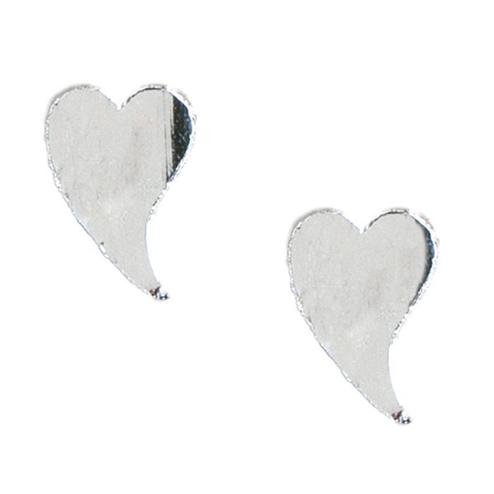 Wachsmotive Herz silberfarben, 24x16 mm 2 Stück