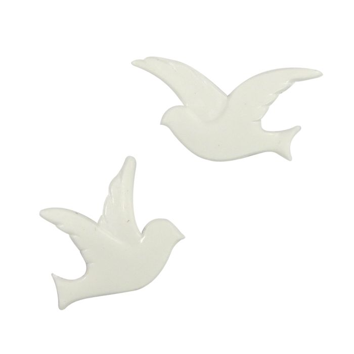 Wachsmotive Taube rechts + links weiß 27x24/35x20 mm 7052-01315 4016490696551  