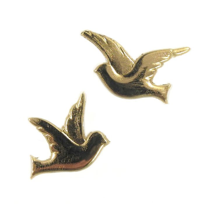 Wachsmotive Taube rechts + links goldfb. 27x24/35x20 mm 7052-01935 4016490696575  