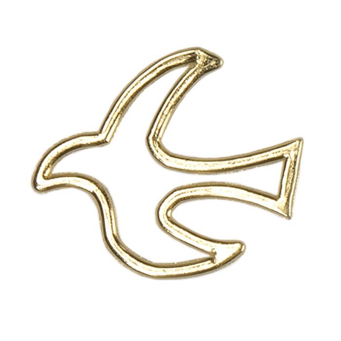 Wachsmotive Taube links goldfb. 42x32 mm