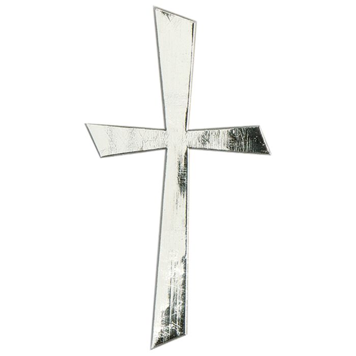 Wachsmotive Kreuz silberfb. 105 mm