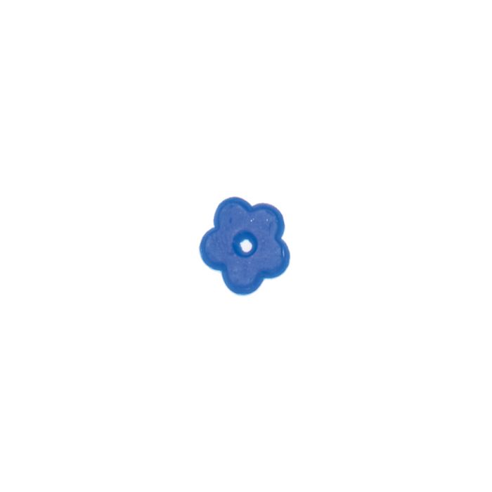Wachsmotive Blüte blau 13 mm 6 Stück