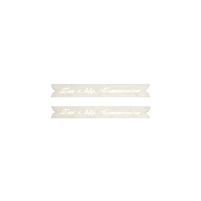 Wachs Spruchband zur 1.hl.Kommunion weiß-goldfb. 9x1,3 cm 7061-01931 4016490740421  