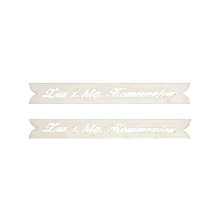 Wachs Spruchband zur 1.hl.Kommunion weiß-goldfb. 9x1,3 cm 7061-01935 4016490740414  