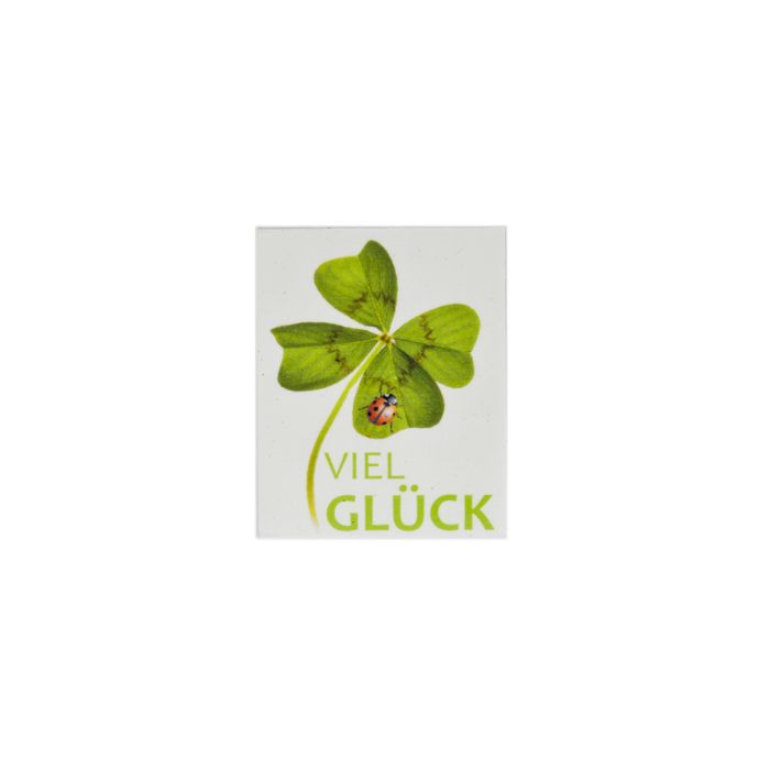 Wachsbild Viel Glück 7x6 cm 1 Stück