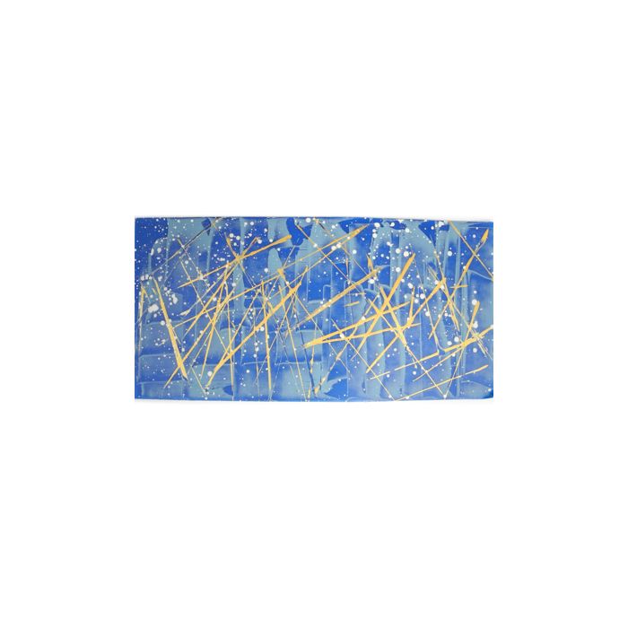 Verzierwachsplatten blau weiß gold 200x100x0,5 mm 1 Stück, Bild 2 von 2