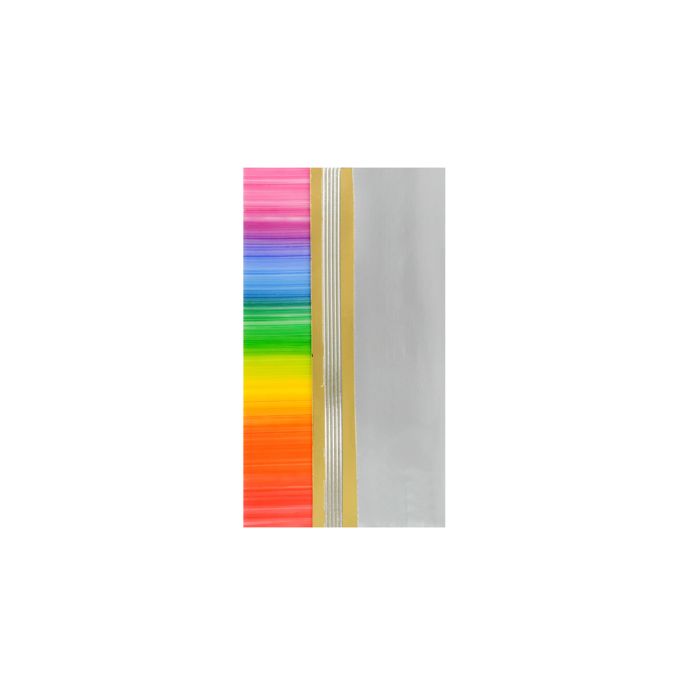 Verzierwachsplatten silber gold regenbogen 200x100x0,5 mm 7074-20515 4016490750307  