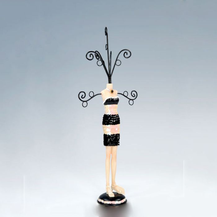 Verkaufsständer Frau Pailettenkleid schwarz-weiß ca.36 cm 1St 7615-23 4016490548898  