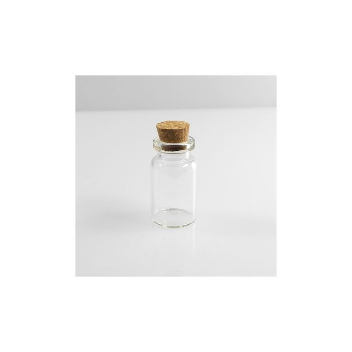 Glasfläschchen mit Korken transparent 40x22 mm, Bild 1 von 2