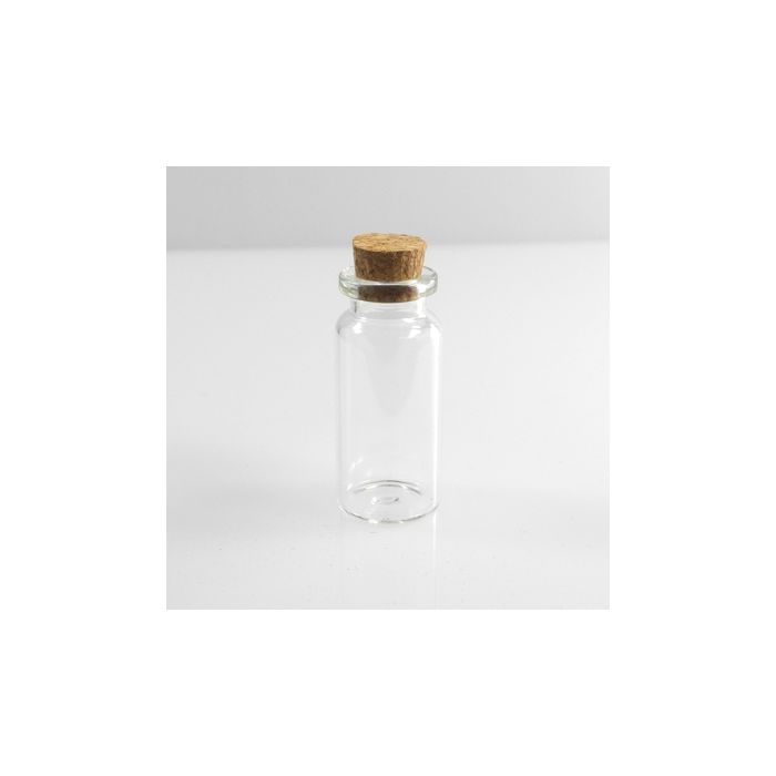Glasfläschchen mit Korken transparent 50x22 mm, Bild 1 von 2