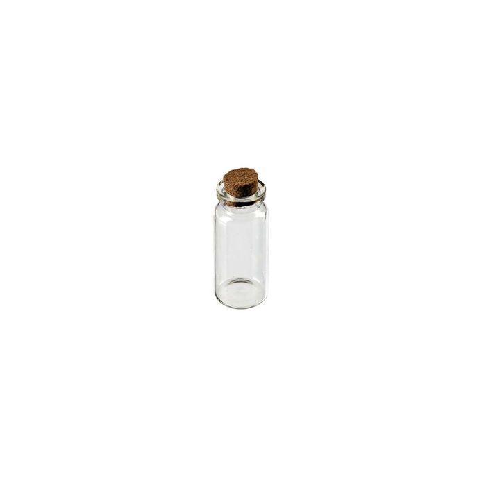 Glasfläschchen mit Korken transparent 50x22 mm, Bild 2 von 2