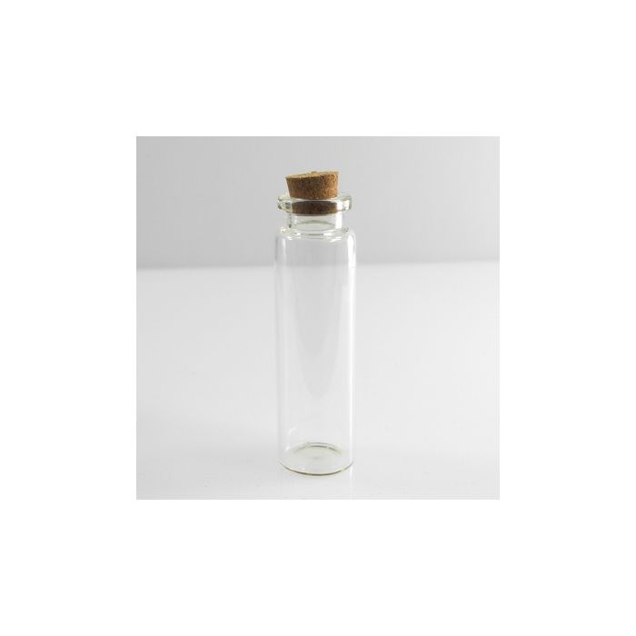 Glasfläschchen mit Korken transparent 75x22 mm, Bild 1 von 2