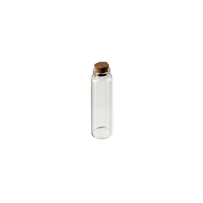 Glasfläschchen mit Korken transparent 75x22 mm, Bild 2 von 2