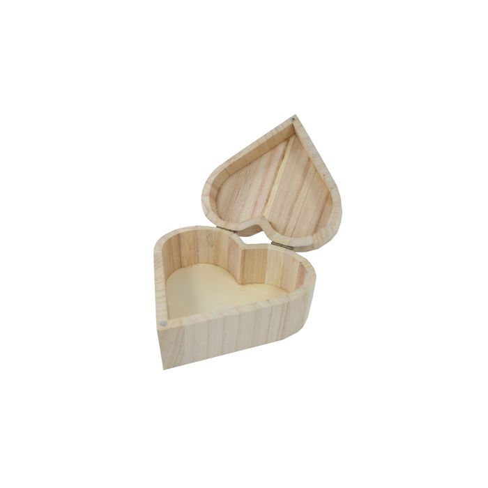 Holzbox z.Aufklappen Herz natur 13x13x6 cm, Bild 2 von 3