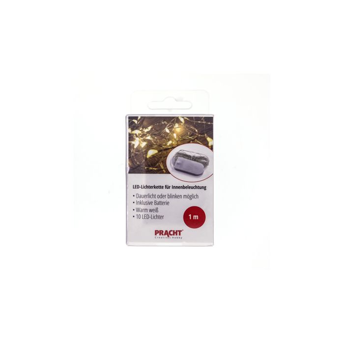 LED-Lichterketten ca. 100cm, 10 LED-Lichter, mit Batterie warm weiß, Bild 3 von 3