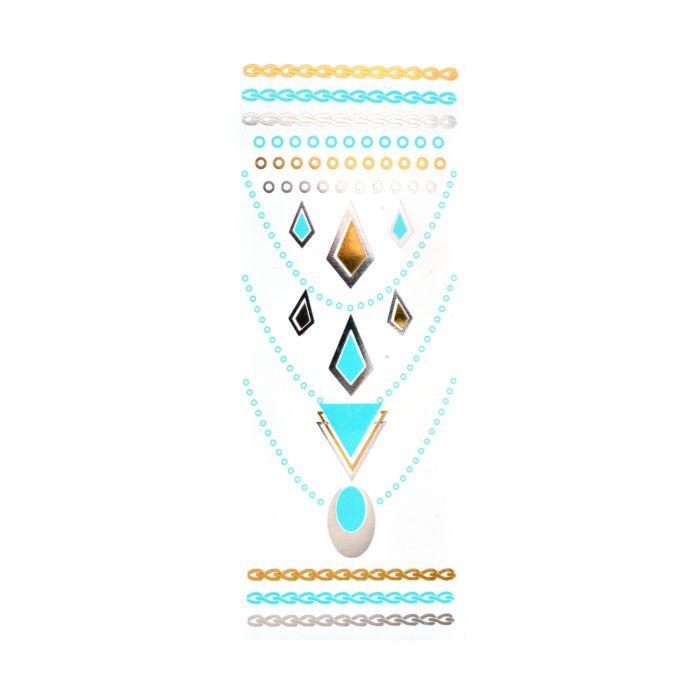 Shiny Tattoos goldfb.silberfb.blau 20x9 cm