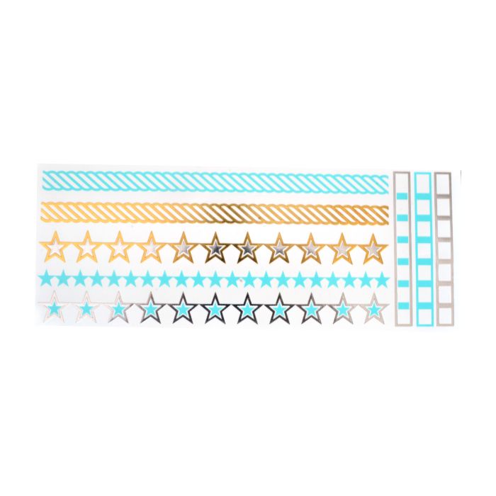 Shiny Tattoos goldfb.silberfb.blau 20x9 cm 5SB 7910-03021 4016490803485  