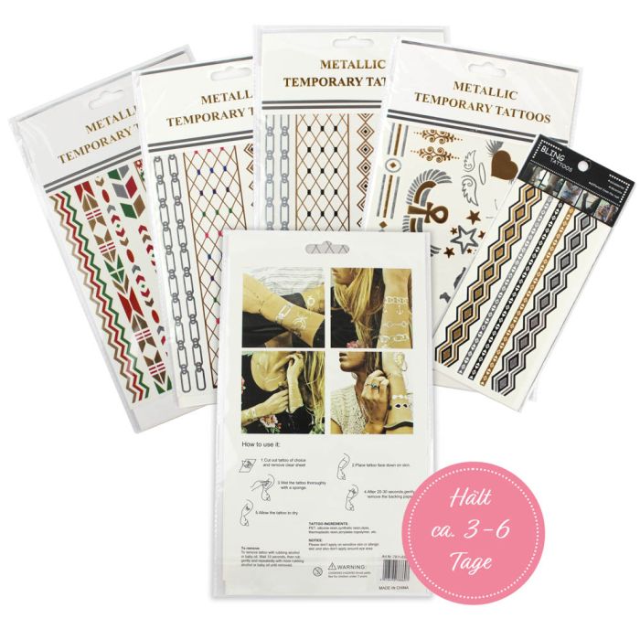 Shiny Tattoos Mix goldfb. silberfb. bunt 7911-00501 4016490818663  