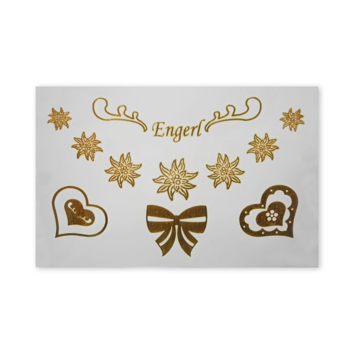 Shiny Tattoos Trachten goldfb. 15,5x10,5 cm 5SB 7911-06041 4016490838456  